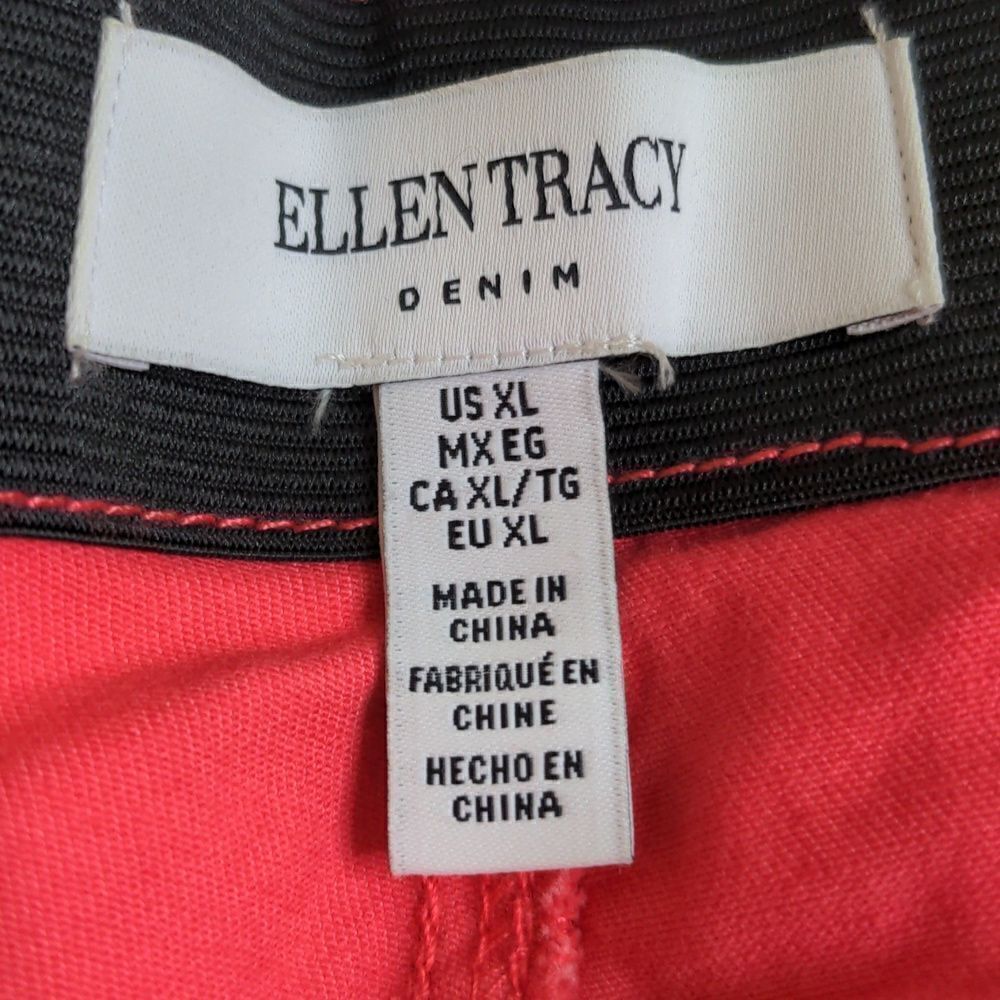 Ellen Tracy Denim XL Hot Pink The Pull On Legging in Hibiscus, NEW - Picture 8 of 11